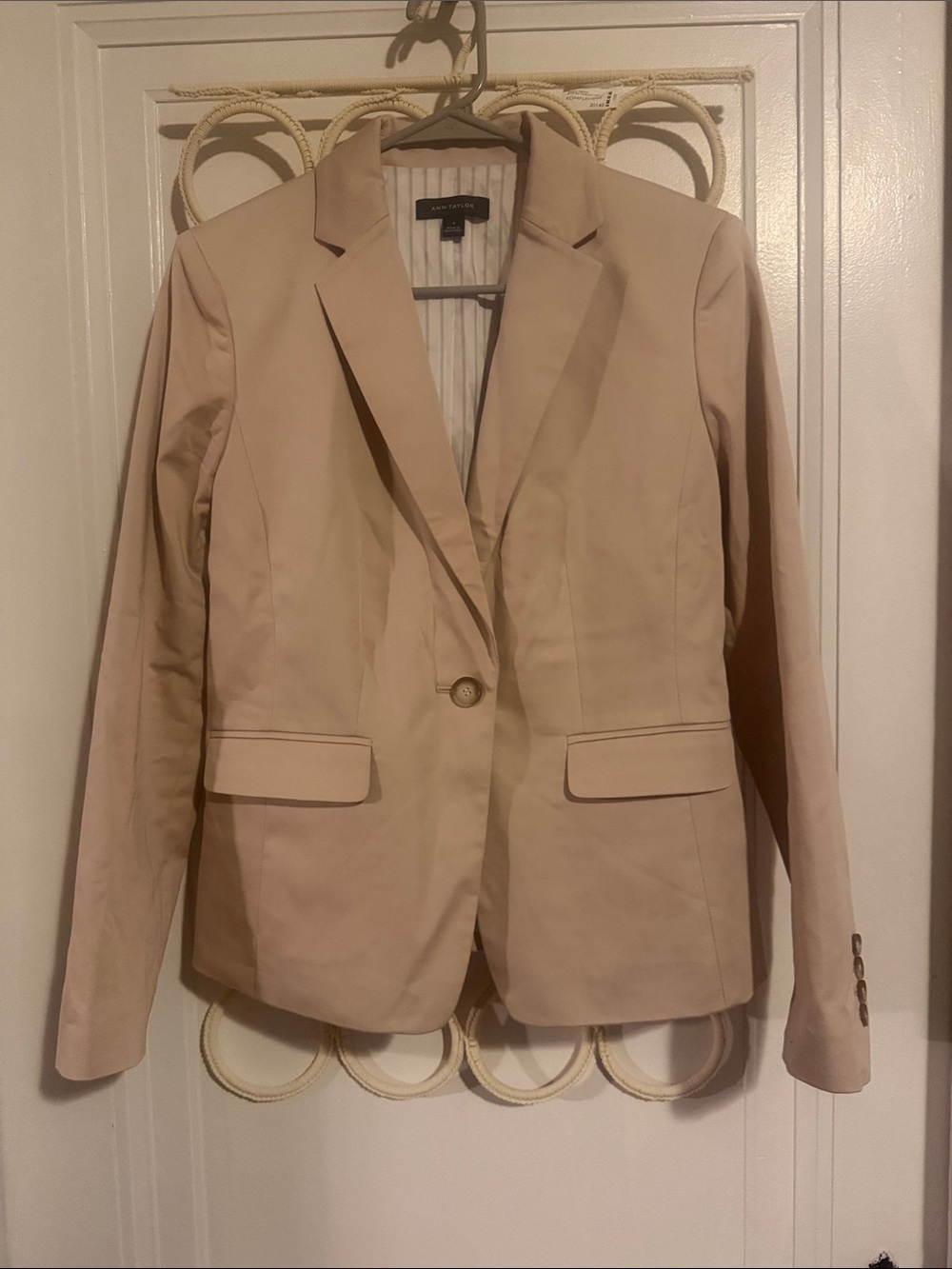 Ann Taylor Beige Single-Button Women's Blazer